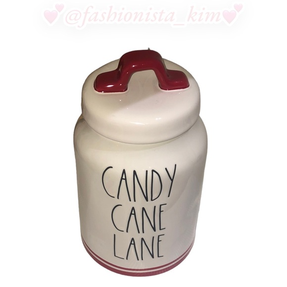 🛍️ Rae Dunn candy cane lane canister jar New with tags - Picture 4 of 5